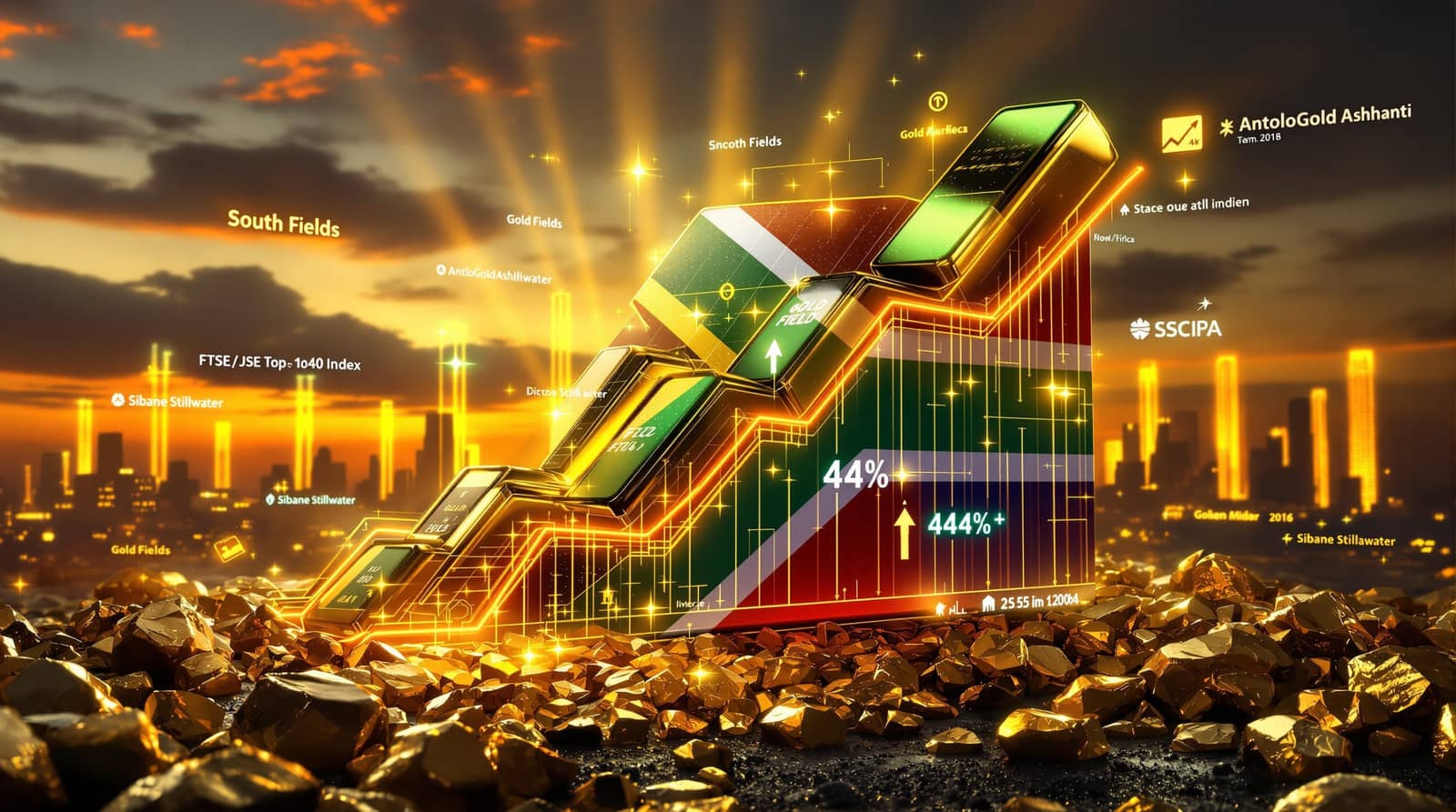تراجع الاقتصاد العالمي يؤدي باسهم شركات التعدين في جنوب افريقيا